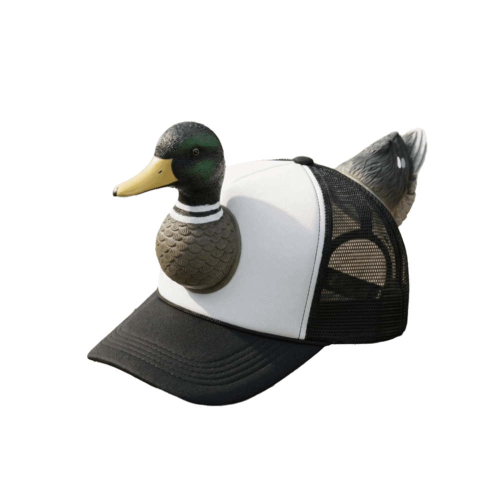 Trucker Cap Mesh - 面白い 3D アヒルメッシュ野球帽調節可能なワイドつばトラッカーハット通気性のある釣り帽子夏