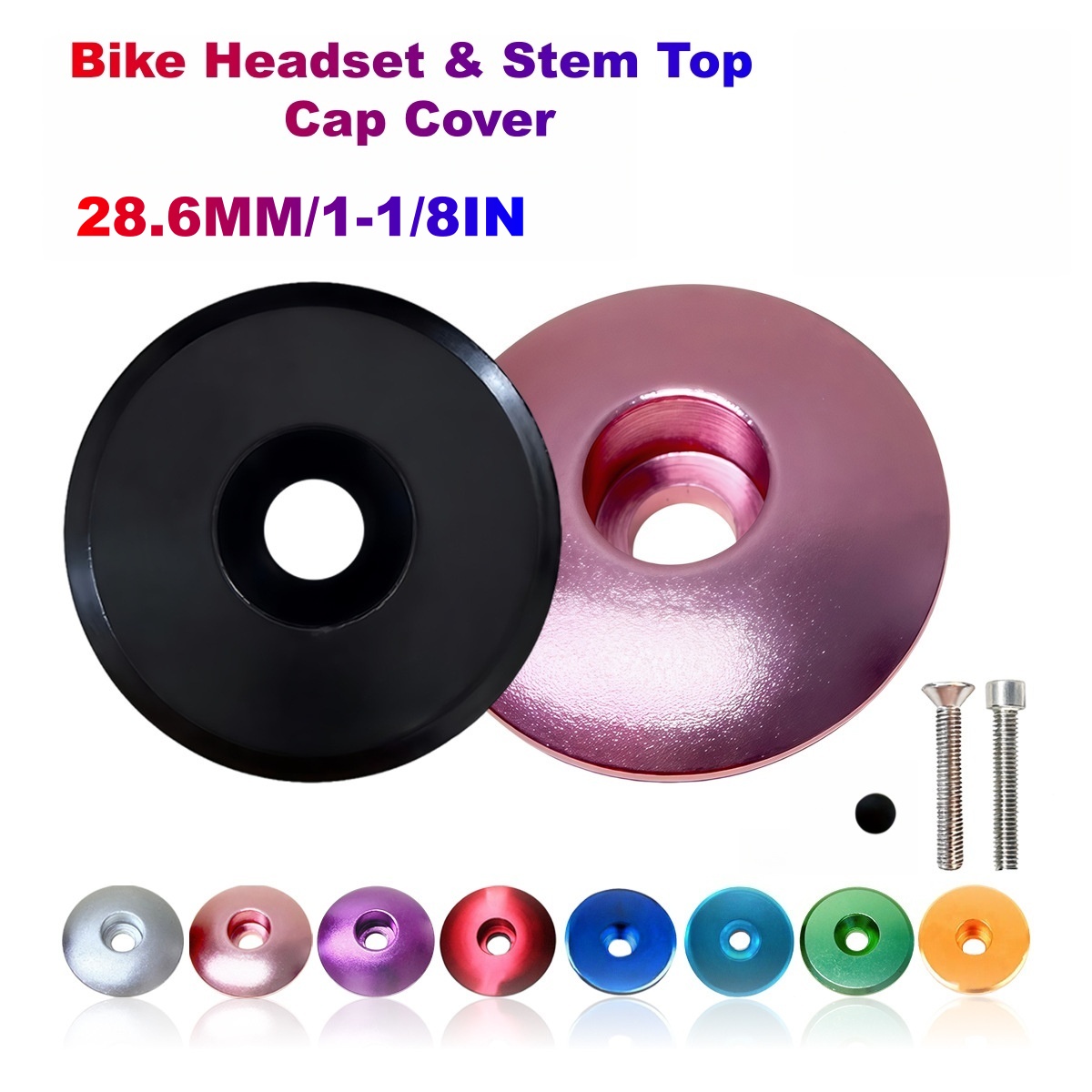 1-1/8 インチアルミニウム製自転車ヘッドセットトップカバ - Snapback Hat Flat のレビューと価格