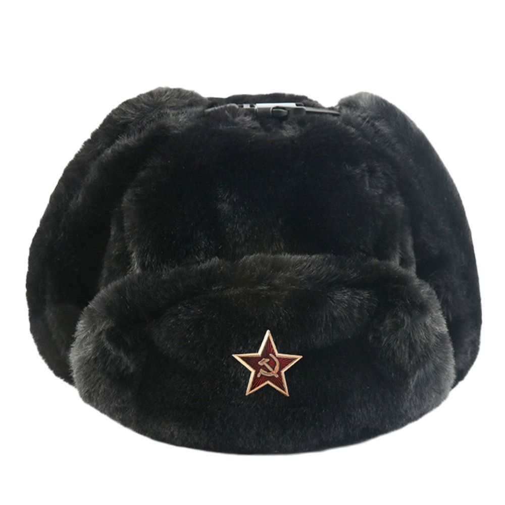 男性と女性のための厚い爆撃機のぬいぐるみの帽子、防風の雪の帽 - Winter Trapper Hat のレビューと価格