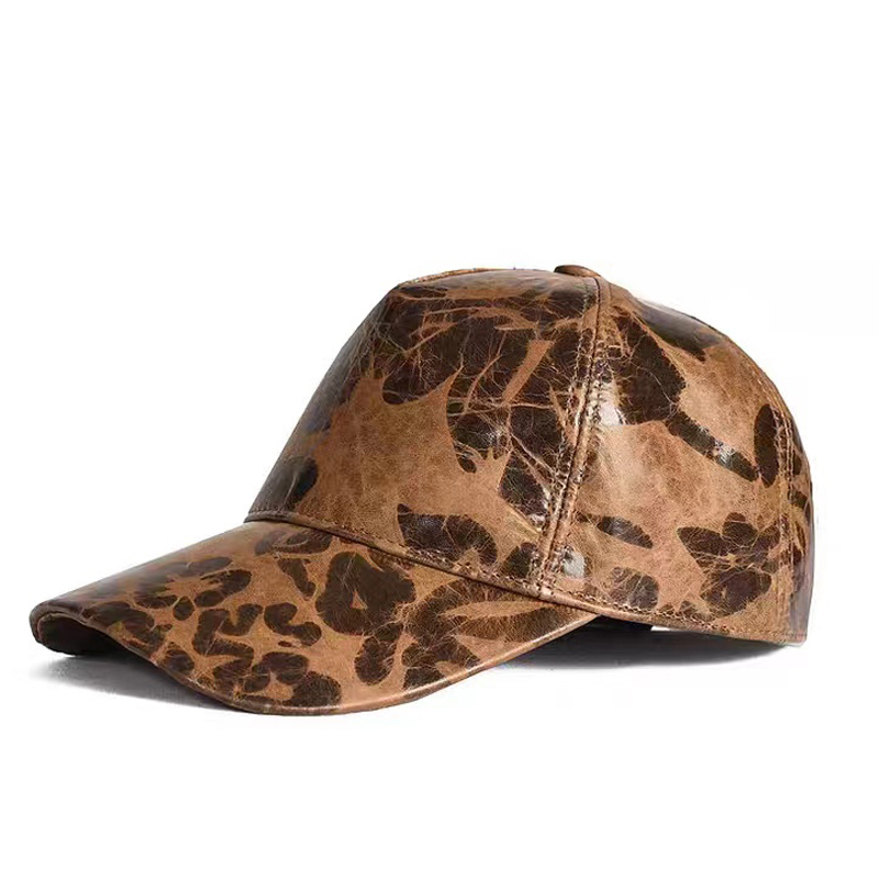 メンズ・レディース向けレタープリントレザー野球帽、秋のトレン - Baseball Cap Structured のレビューと価格