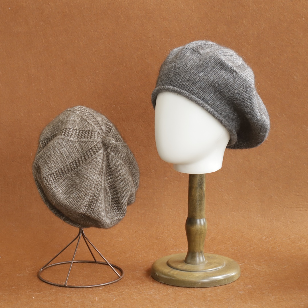 女性用ソフトスラウチニットベレー帽 ヴィンテージフレンチスタ - Beret French Wool のレビューと価格
