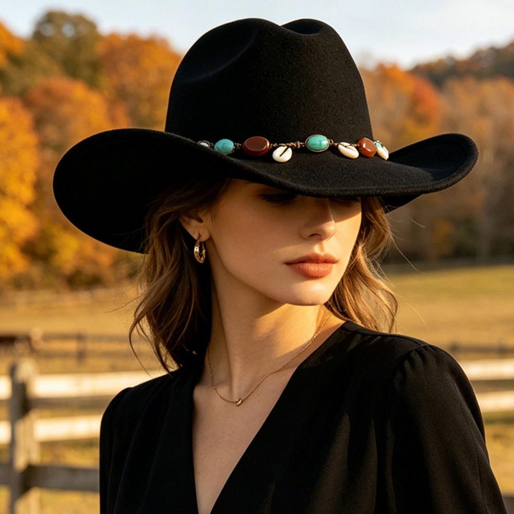 ウールフェルトフェドラハット、ユニセックスウエスタンカウボー - Fedora Hat Wool のレビューと価格