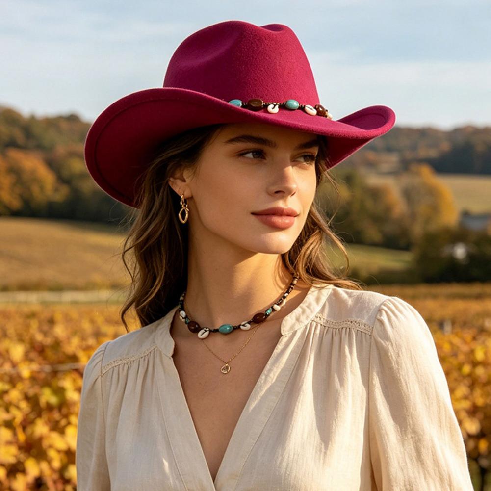ウールフェルトフェドラハット、ユニセックスウエスタンカウボー - Fedora Hat Wool のレビューと価格