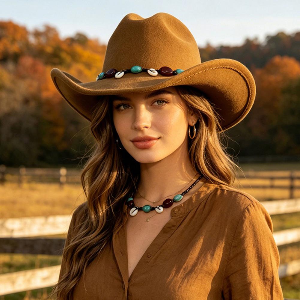 ウールフェルトフェドラハット、ユニセックスウエスタンカウボー - Fedora Hat Wool のレビューと価格